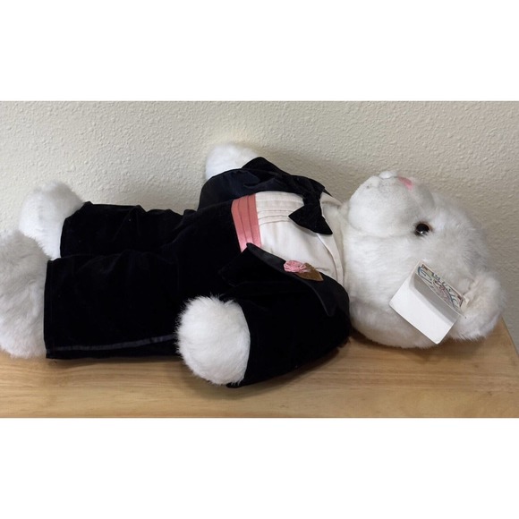 Vtg San Francisco Music Box Plush Bears Wind Up Musical Stuffed Animals 19" Set - Picture 4 of 10